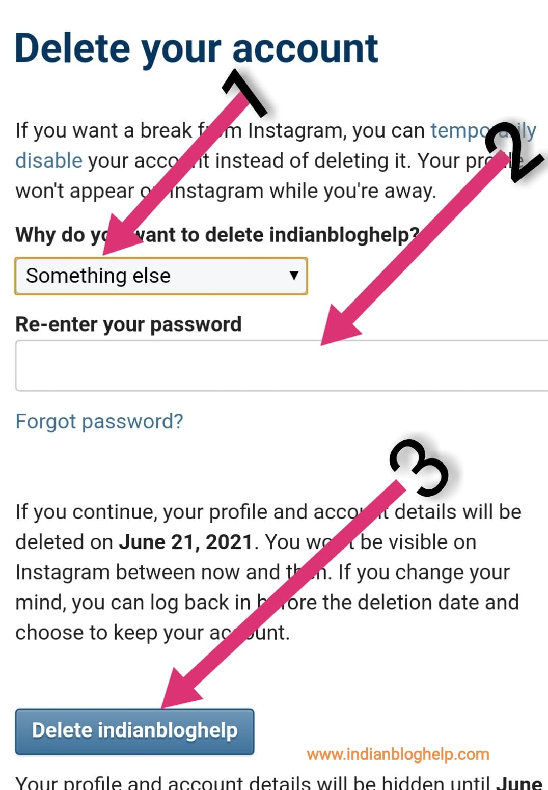 Instagram Account Delete Kaise Kare