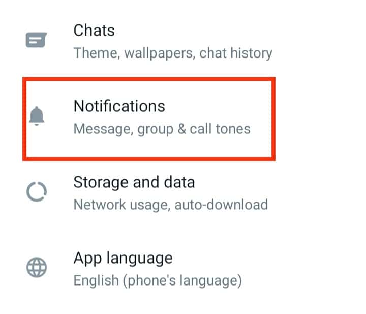 whatsapp notification settings