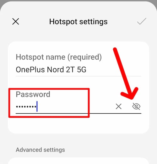 password dekhne ke liye eye ke icon per click