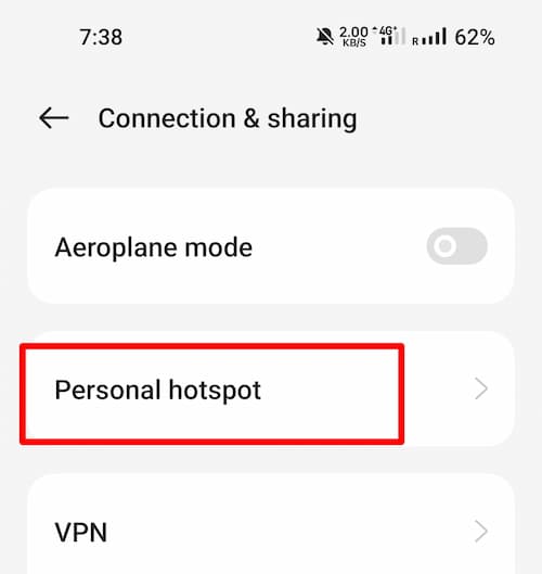 hotspot Settings का ऑप्शन मिलेगा इस पर क्लिक करें 
