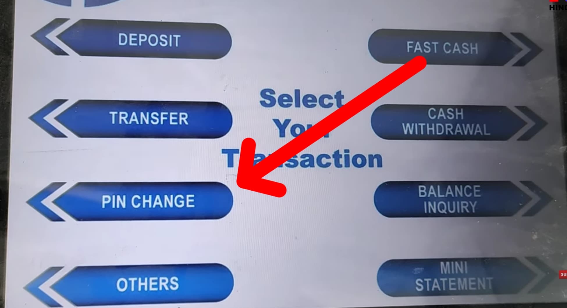 Pin Change, option को सेलेक्ट करें