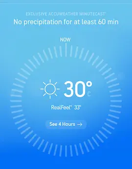 AccuWeather app me weather ki jankari karna