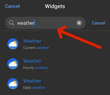 mobile me weather widget search kare