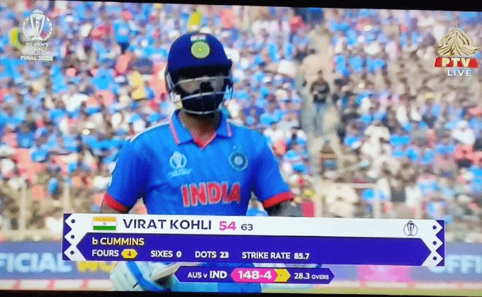 virat kahli image 2023 wprld cup out