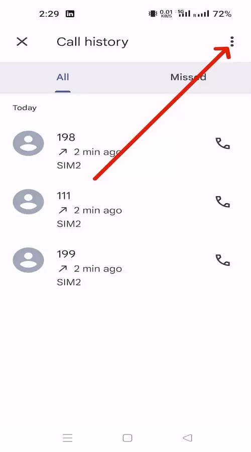 fir three dots par tap Karo