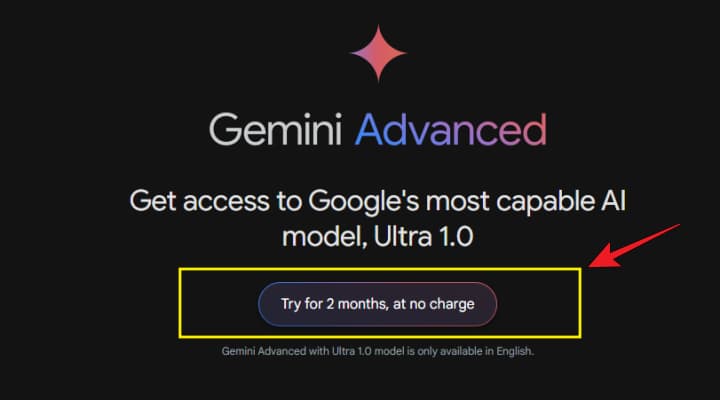 Gemini advanced में 2 months का free trial कैसे लें?