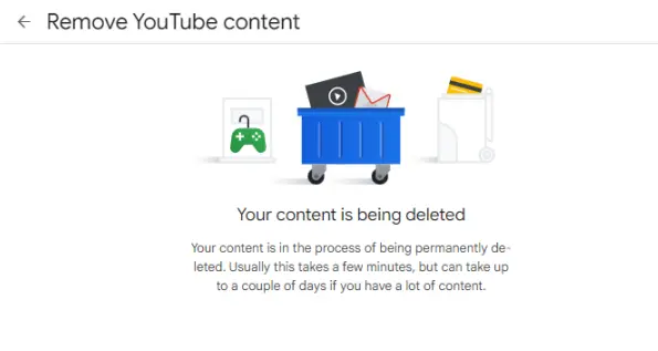 Now you can see that your YouTube has been deleted.