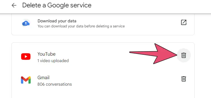 You will find a delete button, click on it.