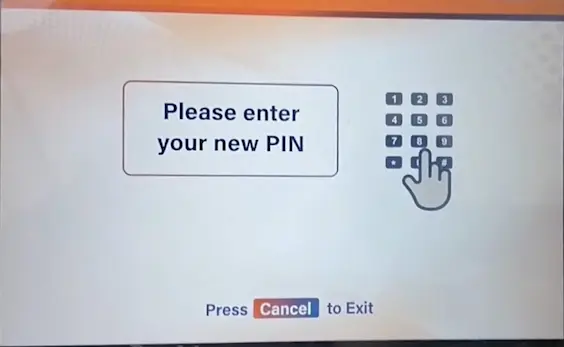 Enter Your New Pin 