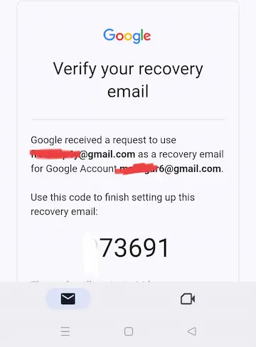 Email verification code