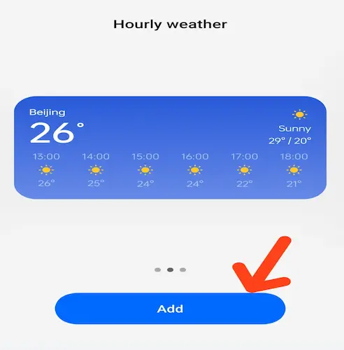 Add a weather widget to your phone screen
