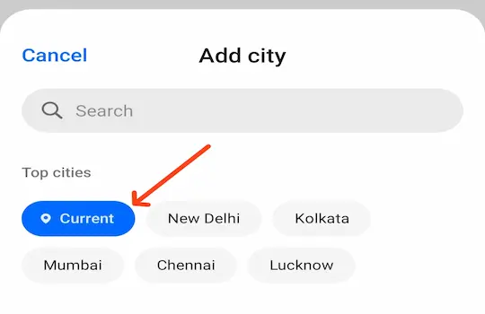 Current Location  ऐड करें