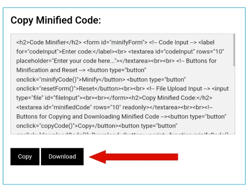 Copy or Download Minified code