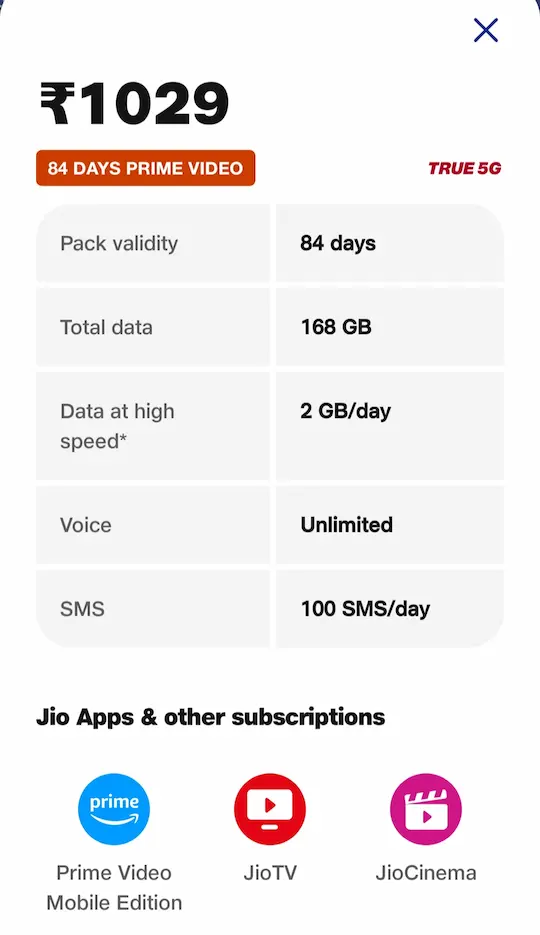 अमेजॉन प्राइम वीडियो का रिचार्ज कितने का होता है? Jio की सिम में 