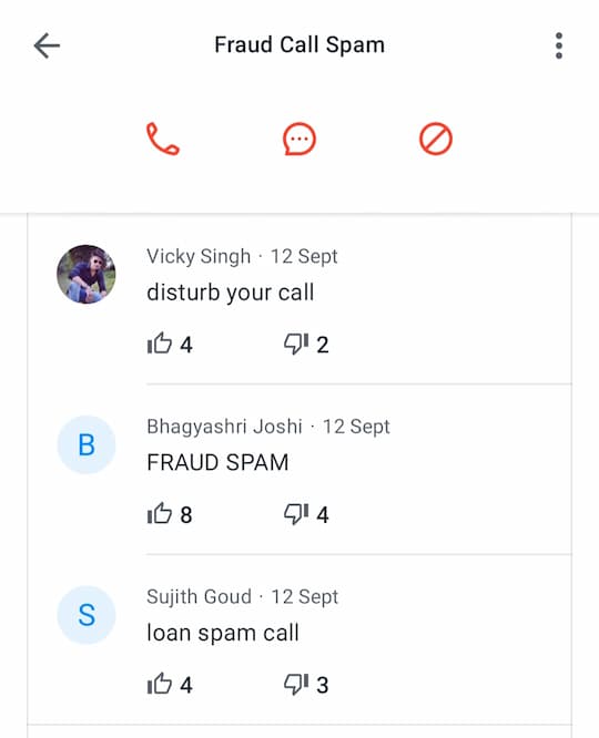 fraud call ke bare mein dusre logon ke comment