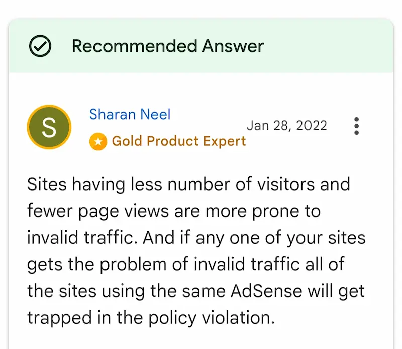 Adsense team's answer for high ctr ads