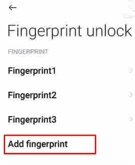 fingerprint button