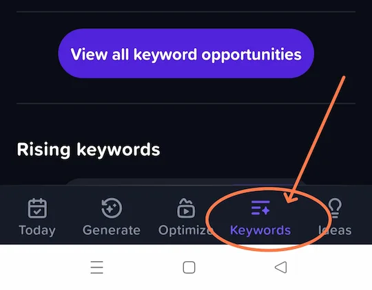 Keyboard tube jaye or search box mein type kare