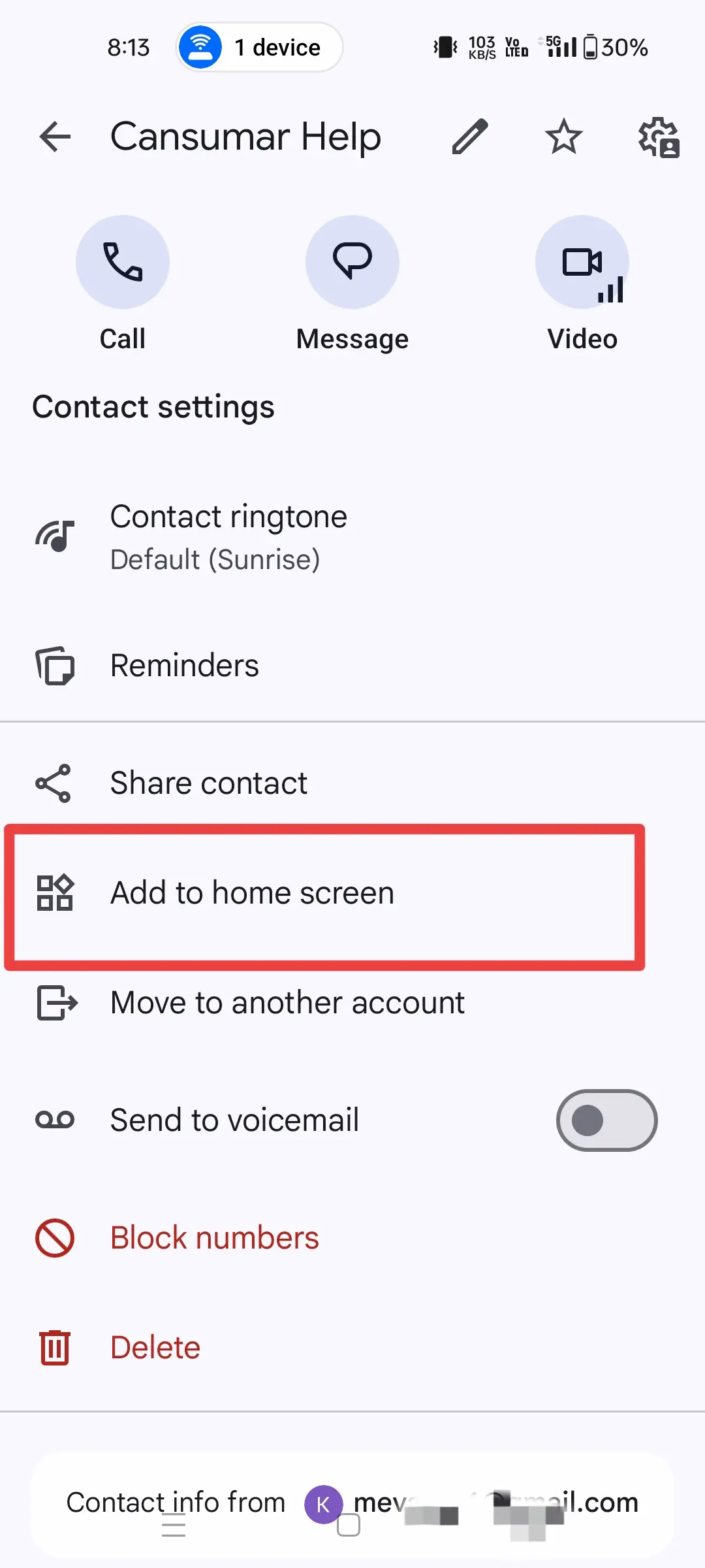 किसी खास मोबाइल नंबर को Phone की Home Screen पर कैसे Add करें? 3 Add to home screen ka option Diya hua is per click Karen
