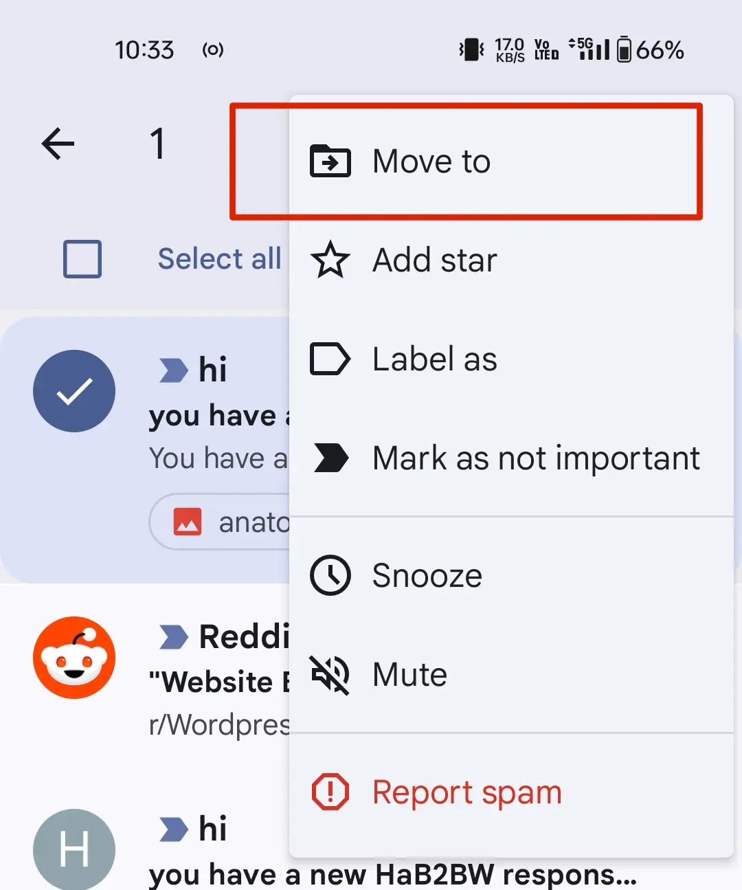 मोबाइल से Gmail में लेबल कैसे बनाएं? जानें Step By Step तरीका 8 Move to option par click kare