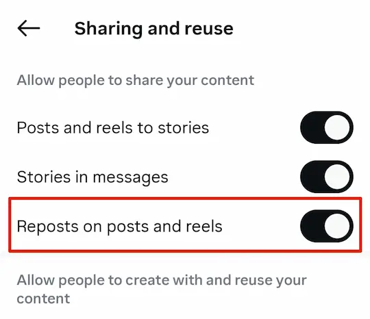 Instagram Repost Feature क्या है? | जानिए नए फीचर का इस्तेमाल Step-by-Step 12 Turning off the repost feature on Instagram
