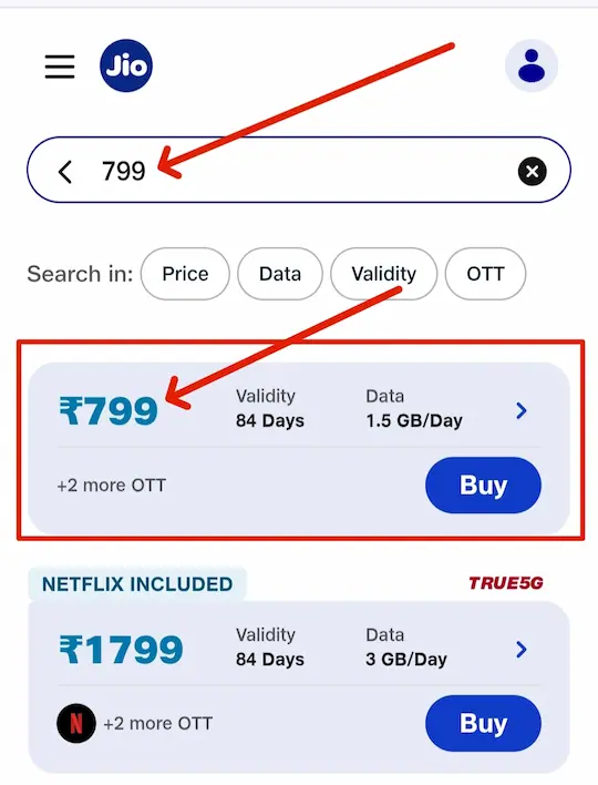 jio 799 का रिचार्ज अभी भी आप My jio App से कर सकते हैं, हटा नहीं है 4 how find out jio recharge 799