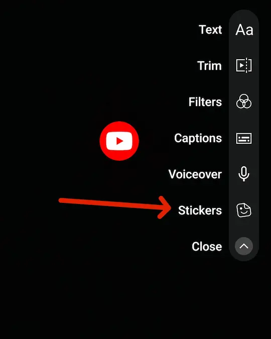 YouTube short video mein quiz Kaise add Kare step bye step tarika 4 YouTube ke short video mein right side mein sticker feature