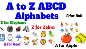 A for Apple से Z for Zebra तक – बच्चों के लिए A to Z Alphabets Chart with Pictures A for Apple से Z for Zebra तक – बच्चों के लिए A to Z Alphabets Chart with Pictures
