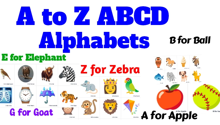 A for Apple से Z for Zebra तक – बच्चों के लिए A to Z Alphabets Chart with Pictures