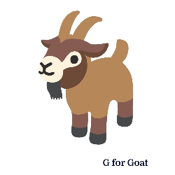 A for Apple से Z for Zebra तक – बच्चों के लिए A to Z Alphabets Chart with Pictures 12 G for goat