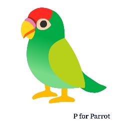 A for Apple से Z for Zebra तक – बच्चों के लिए A to Z Alphabets Chart with Pictures 21 P for parrot