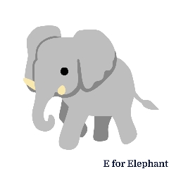 A for Apple से Z for Zebra तक – बच्चों के लिए A to Z Alphabets Chart with Pictures 10 e for elephant