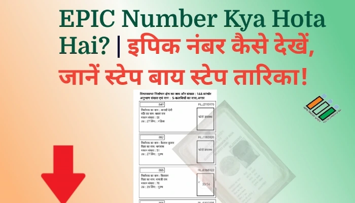 EPIC Number Kya Hota Hai? | इपिक नंबर कैसे देखें, जानें स्टेप बाय स्टेप तारिका
