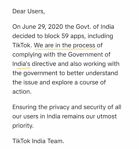 TikTok India Comeback Official Update
