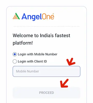 Angel one website me Login kare
