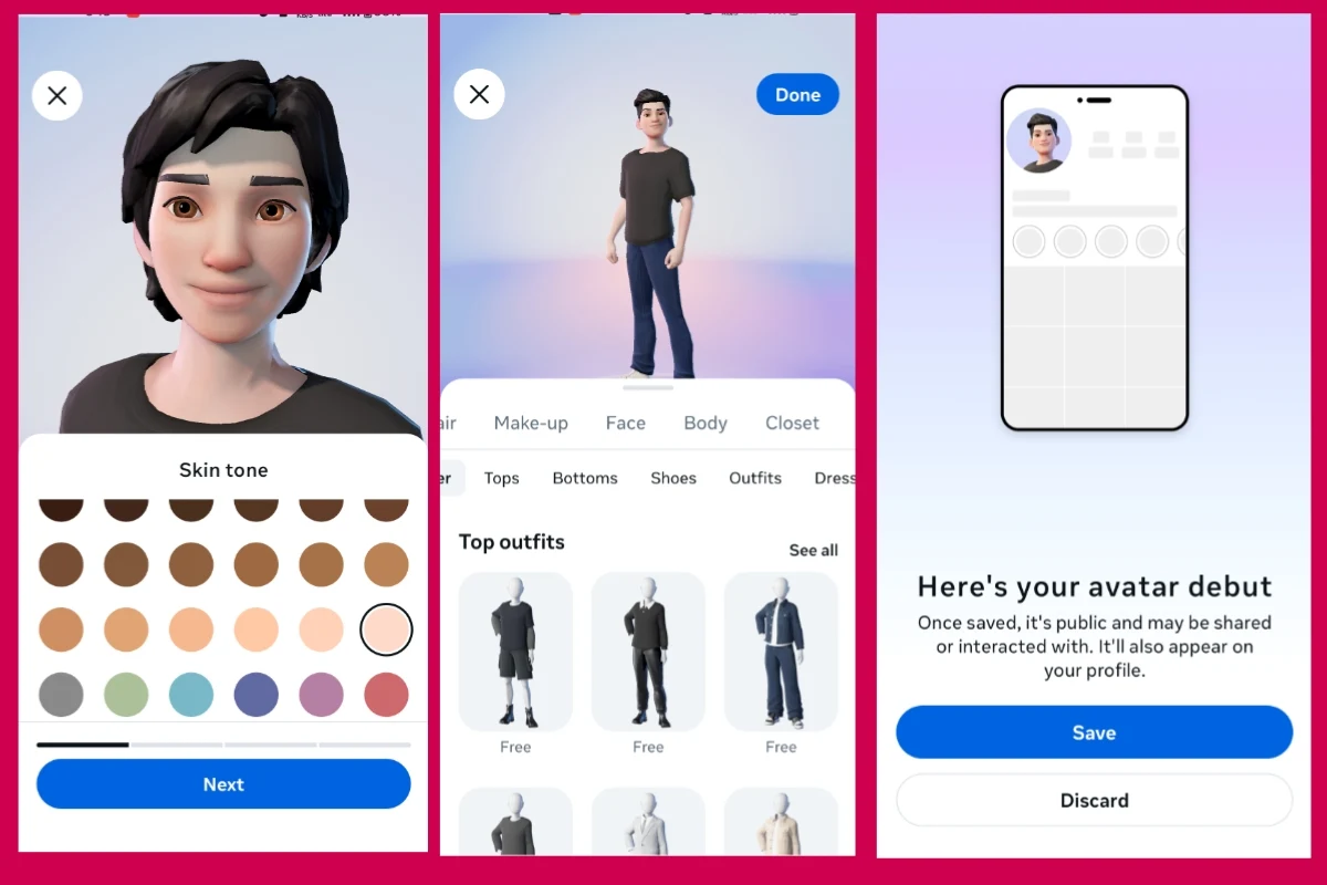 Avatar editing Instagram me