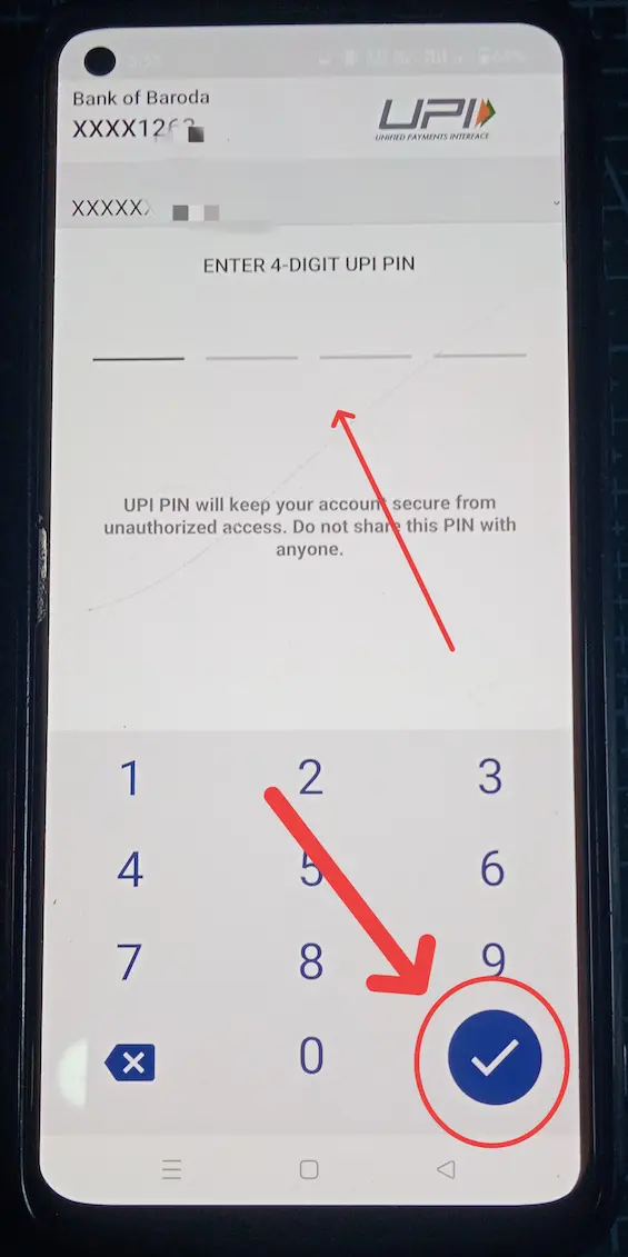 Google pay के जरिए अपना बैंक बैलेंस जाने तुरंत एक क्लिक में! 9 Google Pay mein UPI PIN enter karne ka option