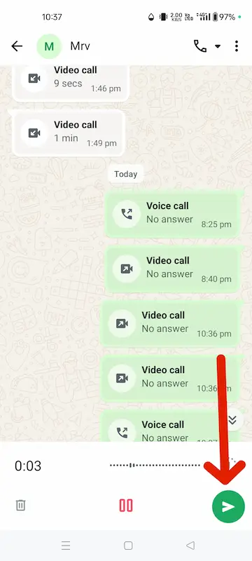WhatsApp का नया फीचर: मिस्ड कॉल के बाद तुरंत Voice/Video Message भेजें 5 voice message regarding