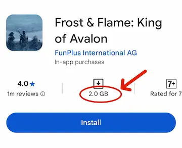 Frost and Flame King of Avalon game ka 2GB download size screenshot