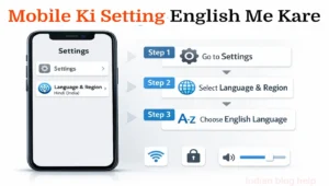 Mobile Ki Setting English Me Kaise Kare