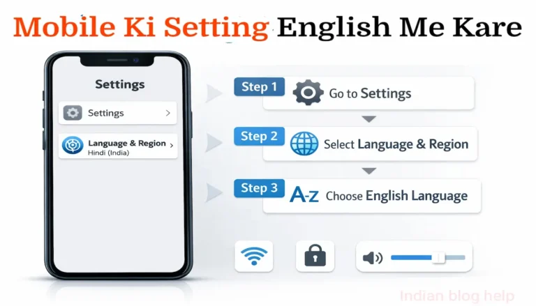 Mobile Ki Setting English Me Kaise Kare? Step by step Tarika