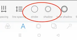 shadow effect and stroke
