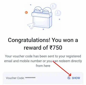 Angel one app Mein 750 ka reward prapt screenshot