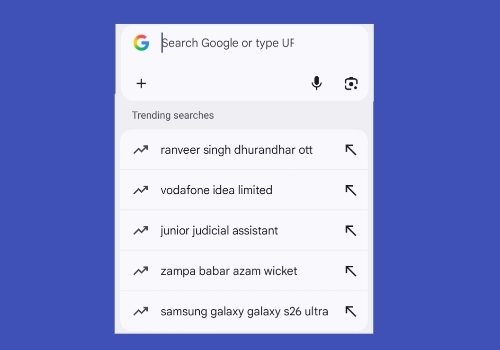 Google Recent trending searches feature