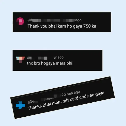 reward beneficiary user comments