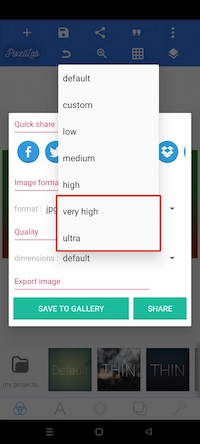 Image Ko Very High Yaa Ultra Quality Me Kaise Banaye? 8 very high and Ultra Quality option