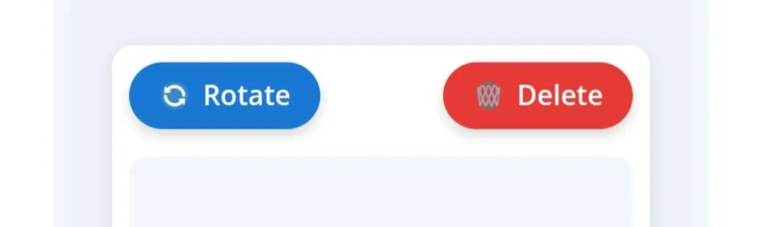 Rotate & Delete Button