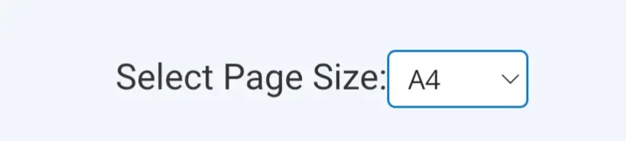 select page size