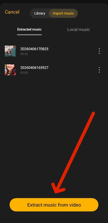 OnePlus Nord 2T Mein Bina Third Party App Ke Video Editing Kaise Kare? 6 Extract music from video