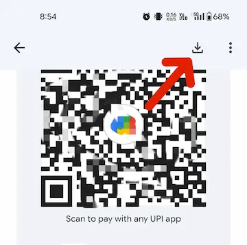 QR code download button